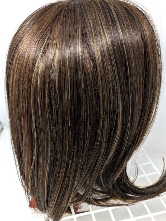 Renee of Paris Brown Bob Wig Lace Front Highlights NIB Medium Length Brunette main image 15